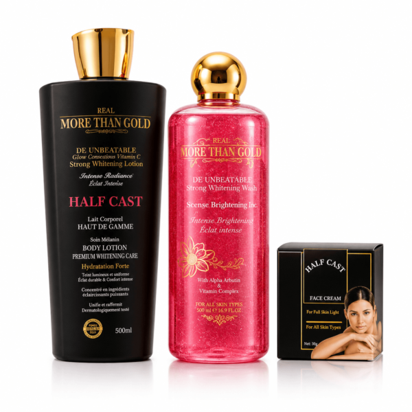 Modern Gold Half Cast  Lotion Set